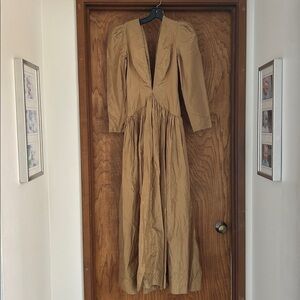 Bruce Oldfield Vintage Elegant Gold Silk Women's Dress